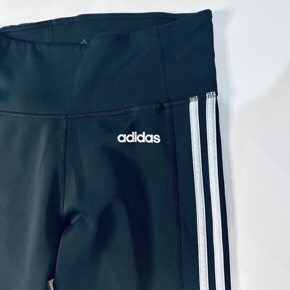 adidas Pants - Women's Adidas Climalite 7/8 Legging  in Black w/3 white stripes Size Small